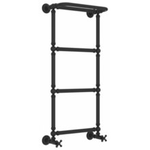 Полотенцесушитель водяной Сунержа Ренессанс 1386 15-0281-9640, высота 96 см, ширина 40 см, нижнее подключение 40 см, с полкой, цвет тёмный титан муар