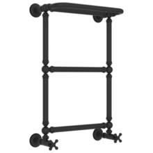 Полотенцесушитель водяной Сунержа Ренессанс 1386 15-0281-6640, высота 66 см, ширина 40 см, нижнее подключение 40 см, с полкой, цвет тёмный титан муар