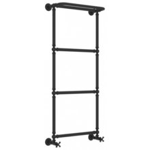 Полотенцесушитель водяной Сунержа Ренессанс 1386 15-0281-1250, высота 120 см, ширина 50 см, нижнее подключение 50 см, с полкой, цвет тёмный титан муар