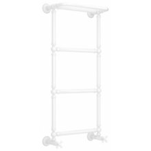 Полотенцесушитель водяной Сунержа Ренессанс 1386 12-0281-9640, высота 96 см, ширина 40 см, нижнее подключение, с полкой, цвет белый