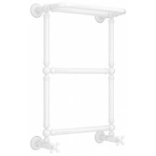 Полотенцесушитель водяной Сунержа Ренессанс 1386 12-0281-6640, высота 66 см, ширина 40 см, нижнее подключение, с полкой, цвет белый