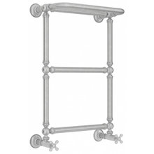 Полотенцесушитель водяной Сунержа Ренессанс 1386 071-0281-6640, высота 66 см, ширина 40 см, нижнее подключение 40 см, с полкой, цвет сатин