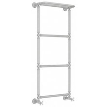 Полотенцесушитель водяной Сунержа Ренессанс 1386 071-0281-1250, высота 120 см, ширина 50 см, нижнее подключение 50 см, с полкой, цвет сатин