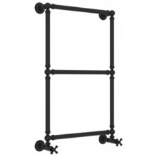 Полотенцесушитель водяной Сунержа Ренессанс 1304 31-0280-8650, высота 86 см, ширина 50 см, нижнее подключение, цвет матовый черный