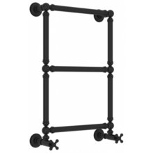 Полотенцесушитель водяной Сунержа Ренессанс 1304 31-0280-6640, высота 66 см, ширина 40 см, нижнее подключение, цвет матовый черный