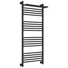 Полотенцесушитель водяной Сунержа Богема+ 31-0223-1250, высота 120 см, ширина 50 см, универсальное подключение, с полкой, цвет матовый черный