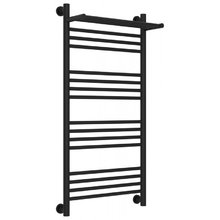 Полотенцесушитель водяной Сунержа Богема+ 31-0223-1050, высота 100 см, ширина 50 см, универсальное подключение, с полкой, цвет матовый черный