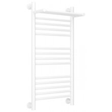 Полотенцесушитель водяной Сунержа Богема+ 30-0223-8040, высота 80 см, ширина 40 см, универсальное подключение, с полкой, цвет матовый белый