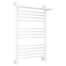 Полотенцесушитель водяной Сунержа Богема+ 12-0223-8050, высота 80 см, ширина 50 см, универсальное подключение, с полкой, цвет белый