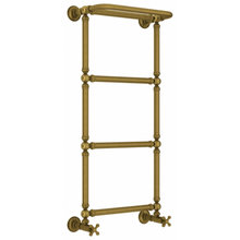 Полотенцесушитель водяной Сунержа Ренессанс 1386, высота 96 см, ширина 40 см, нижнее подключение 40 см, с полкой, цвет состаренная бронза, 05-0281-9640