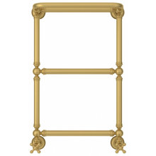 Полотенцесушитель водяной Сунержа Ренессанс 1386, высота 66 см, ширина 40 см, нижнее подключение, с полкой, цвет матовое золото, 032-0281-6640