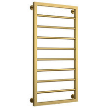 Полотенцесушитель водяной Сунержа Канцлер, высота 100 см, ширина 50 см, нижнее подключение 50 см, цвет матовое золото, 032-0254-1050