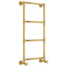 Полотенцесушитель водяной Сунержа Ренессанс 1304, высота 96 см, ширина 40 см, нижнее подключение, цвет золото, 03-0280-9640