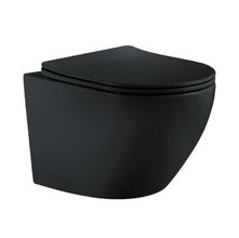 Унитаз подвесной Aquatek Европа AQ1901-MB безободковый, сиденье микролифт, черный матовый