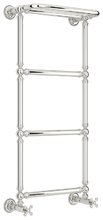Полотенцесушитель водяной Сунержа Ренессанс 1386, ширина 40 см высота 95 см, с полкой, нижнее подключение, хром, 00-0281-9640
