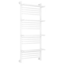 Полотенцесушитель водяной Сунержа Богема+ 30-0224-1250, высота 120 см, ширина 50 см, универсальное подключение, с 4 полками, цвет матовый белый