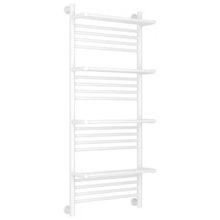 Полотенцесушитель водяной Сунержа Богема+ 12-0224-1250, высота 120 см, ширина 50 см, универсальное подключение, с 4 полками, цвет белый