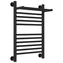 Полотенцесушитель водяной Сунержа Богема+ 31-0223-6040, высота 60 см, ширина 40 см, универсальное подключение, с полкой, цвет матовый черный