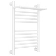 Полотенцесушитель водяной Сунержа Богема+ 30-0223-6040, высота 60 см, ширина 40 см, универсальное подключение, с полкой, цвет матовый белый