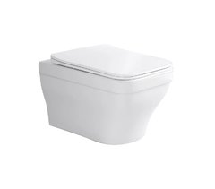 Унитаз подвесной Aquatek Амадео AQ1163-00, безободковый, сиденье микролифт, белый