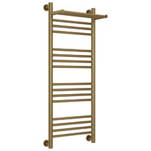 Полотенцесушитель водяной Сунержа Богема+, высота 100 см, ширина 40 см, универсальное подключение, с полкой, цвет состаренная бронза, 05-0223-1040