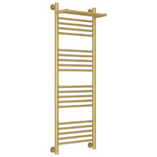 Полотенцесушитель водяной Сунержа Богема+, высота 120 см, ширина 40 см, с полкой, цвет матовое золото, 032-0223-1240