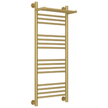 Полотенцесушитель водяной Сунержа Богема+, высота 100 см, ширина 40 см, с полкой, цвет матовое золото, 032-0223-1040