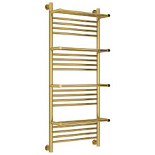 Полотенцесушитель водяной Сунержа Богема+, ширина 50 см, высота 120 см, нижнее подключение, с полками, цвет золото, 03-0224-1250