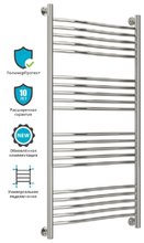 Полотенцесушитель водяной Сунержа Флюид+ 120 x 60 см, 00-0222-1260, хром