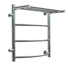 Полотенцесушитель Тругор Приоритет ПМ 1 П 50*60*50 (ЛЦ2) ЛЕВЫЙ, ширина 50 см, высота 60 см, боковое подключение 50 см, с полкой, хром