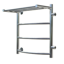 Полотенцесушитель Тругор Приоритет ПМ 1 П 50*60*50 (ЛЦ2) ПРАВЫЙ, ширина 50 см, высота 60 см, боковое подключение 50 см, с полкой, хром
