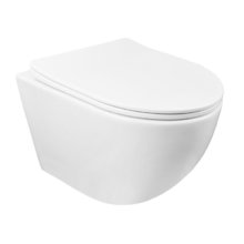 Унитаз подвесной безободковый Azario Grado AZ-0046, крышка-сиденье микролифт, белый