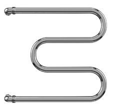 Полотенцесушитель водяной Terminus М-образный 4620768880506, ширина 60 см, высота 53 см, боковое подключение 50 см, 3/4 дюйма, цвет нержавеющая сталь