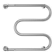 Полотенцесушитель водяной Terminus М-образный 4620768880438, ширина 60 см, высота 63 см, боковое подключение 60 см, 1 дюйм, с полкой, цвет нержавеющая сталь