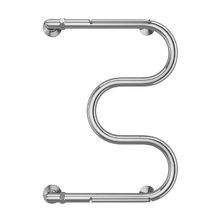 Полотенцесушитель водяной Terminus М-образный 4620768880377, ширина 40 см, высота 63 см, боковое подключение 60 см, 1 дюйм, с полкой, цвет нержавеющая сталь