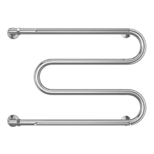 Полотенцесушитель водяной Terminus М-образный 4620768880353, ширина 70 см, высота 53 см, боковое подключение 50 см, 1 дюйм, с полкой, цвет нержавеющая сталь