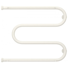 Полотенцесушитель водяной Сунержа М-образный+ 12-4008-5065, высота 50 см, ширина 65 см, боковое подключение 50 см, с 2 полками, цвет белый