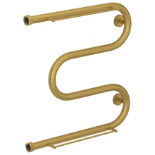 Полотенцесушитель водяной Сунержа М-образный+, высота 50 см, ширина 50 см, боковое подключение 50 см, с 2 полками, цвет матовое золото, 032-4008-5050