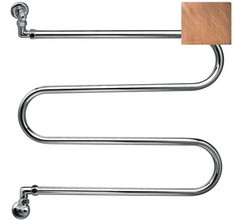 Полотенцесушитель водяной Margaroli Vento 400CU, высота 58.5 см, ширина 60 см, старая медь