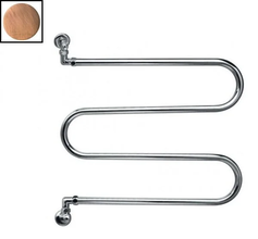 Полотенцесушитель водяной Margaroli Vento 402CU, высота 46.5 см, ширина 60 см, старая медь