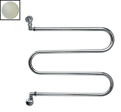 Полотенцесушитель водяной Margaroli Vento 402600BN, высота 46.5 см, ширина 60 см, шлифованный никель