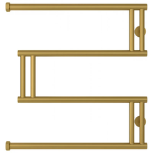 Полотенцесушитель водяной Сунержа High-Tech M, ширина 60 см, высота 60 см, боковое подключение 60 см, цвет матовое золото, 032-0050-6060