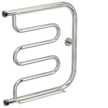 Полотенцесушитель водяной Сунержа Лира+, ширина 50 см, высота 50 см, боковое подключение 50 см, 2 полки, цвет хром, 00-4012-5050