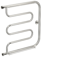 Полотенцесушитель водяной Сунержа Лира+, высота 60 см, ширина 60 см, боковое подключение 60 см, 2 полки, цвет хром, 00-4012-6060