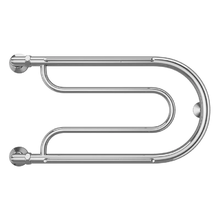 Полотенцесушитель водяной Terminus Фокстрот, 4620768881022, ширина 60 см, высота 35 см, боковое подключение 32 см, 1 дюйм, с полкой, цвет нержавеющая сталь