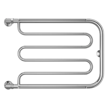 Полотенцесушитель водяной Terminus Фокстрот, 4620768881077, ширина 70 см, высота 53 см, боковое подключение 50 см, 1 дюйм, с полкой, цвет нержавеющая сталь