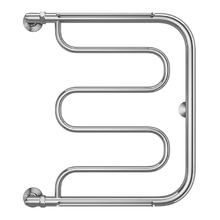 Полотенцесушитель водяной Terminus Фокстрот, 4620768881046, ширина 60 см, высота 53 см, боковое подключение 50 см, 1 дюйм, с полкой, цвет нержавеющая сталь