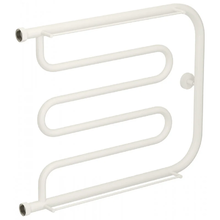 Полотенцесушитель водяной Сунержа Лира+ 30-4012-5065, высота 50 см, ширина 65 см, боковое подключение 50 см, с 2 полками, цвет матовый белый