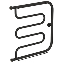 Полотенцесушитель водяной Сунержа Лира+ 15-4012-6060, высота 60 см, ширина 60 см, боковое подключение 60 см, с 2 полками, цвет тёмный титан муар