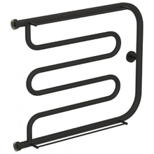 Полотенцесушитель водяной Сунержа Лира+ 15-4012-5065, высота 50 см, ширина 65 см, боковое подключение 50 см, с 2 полками, цвет тёмный титан муар